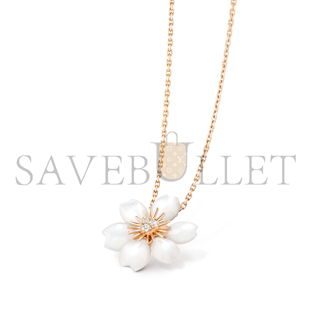 VAN CLEEF ARPELS ROSE DE NOËL PENDANT, MINI MODEL VCARP7T10